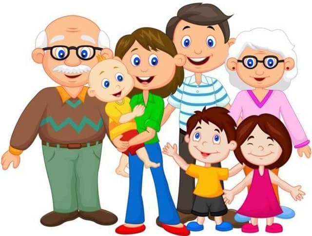 gambar kartun keluarga
