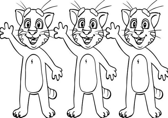black and white cat coloring pages