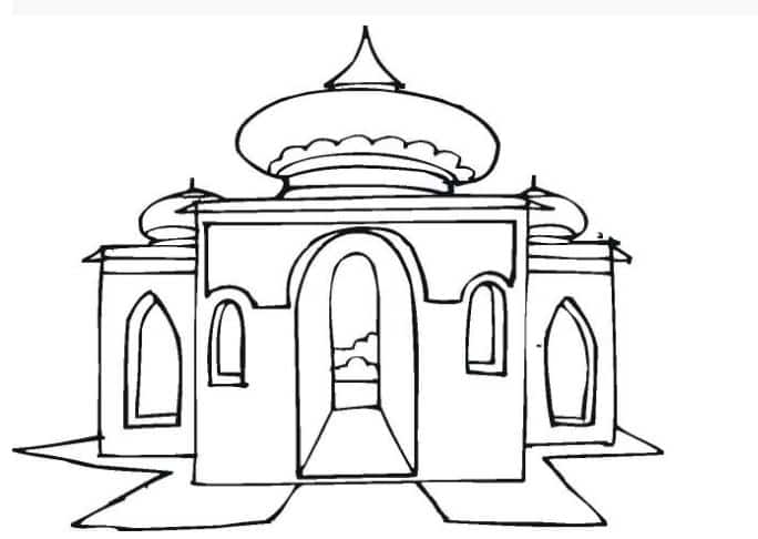 Mosque coloring pictures