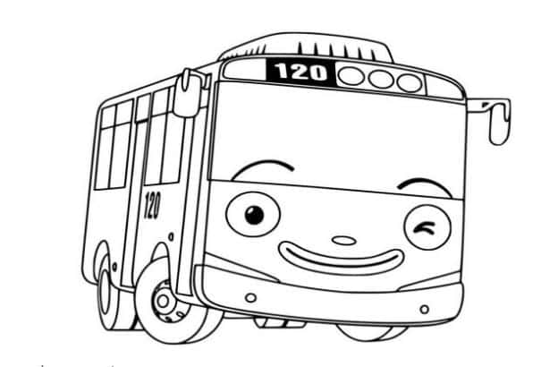 cartoon bus coloring pictures