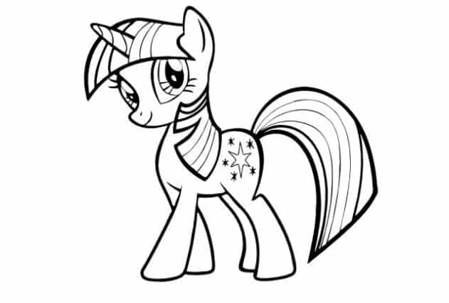 Coloring image of a pony