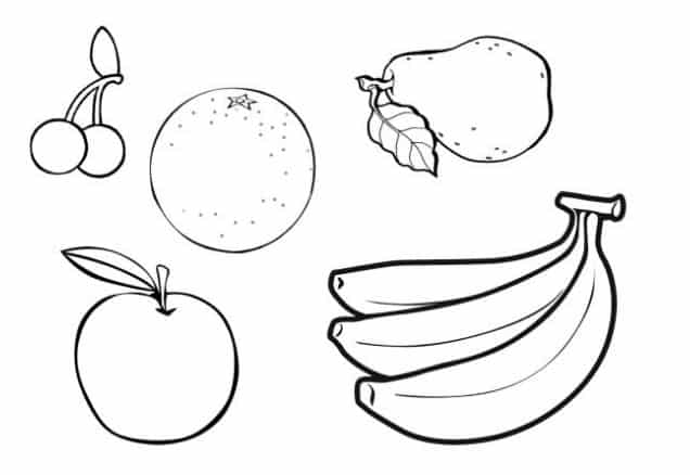 coloring pictures of fruits