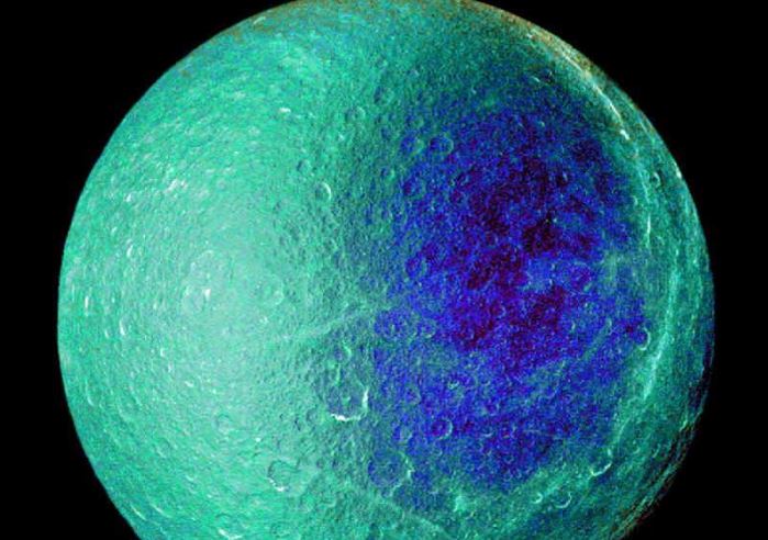 Rhea, secand biggest moon of saturn