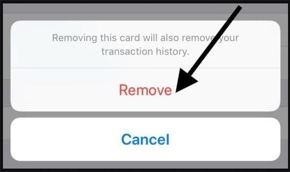 How to remove credit card on iPhone hp