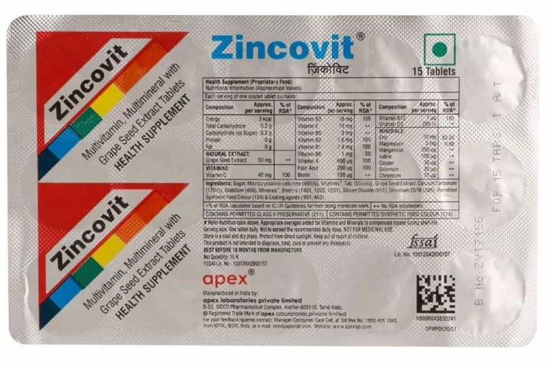 Zincovit Strip Of 15 Tablets
