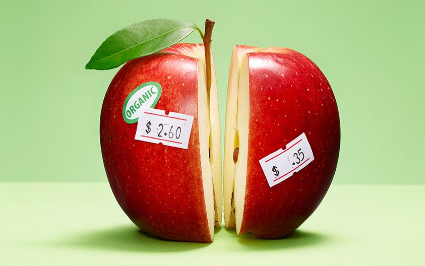 Choose organic apples