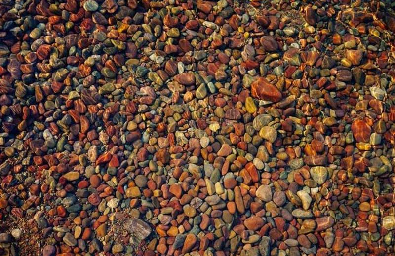 The Colored Pebbles of Lake McDonald