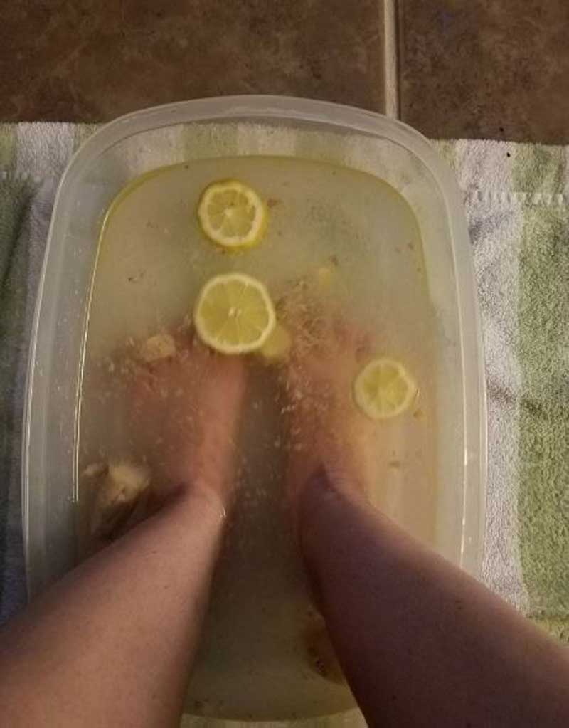 Lemon juice soaks