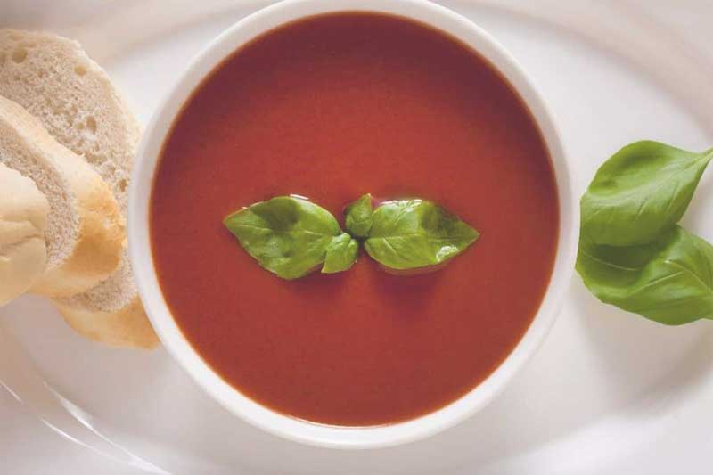 Tomato soup to eat with cream cheese
