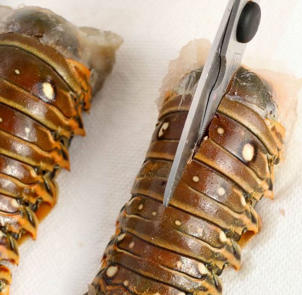 How to cut a lobster tail correctly