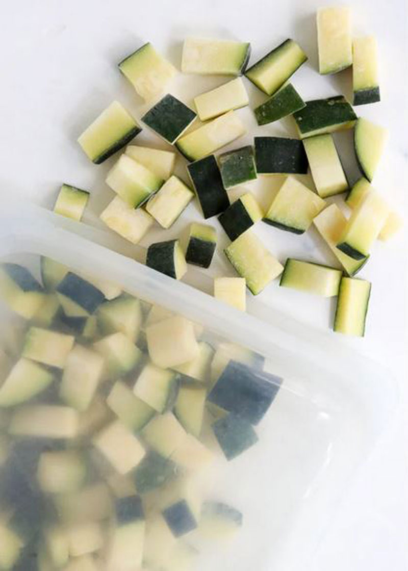 freeze zucchini, transfer it to another airtight container or plastic container