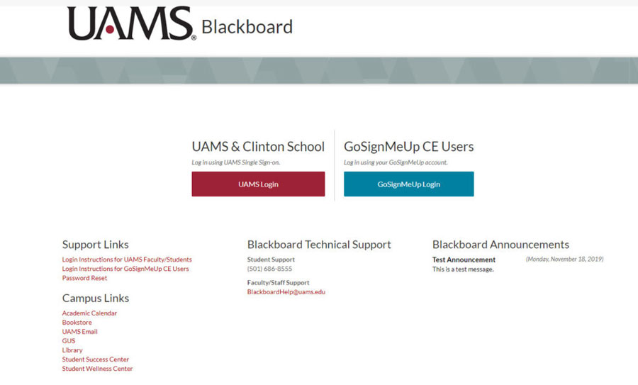 UAMS Blackboard